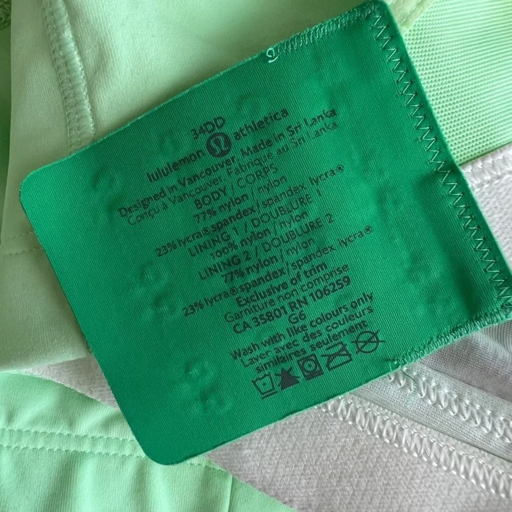 Lululemon Ta Ta Tamer Sports Bra Size 34DD